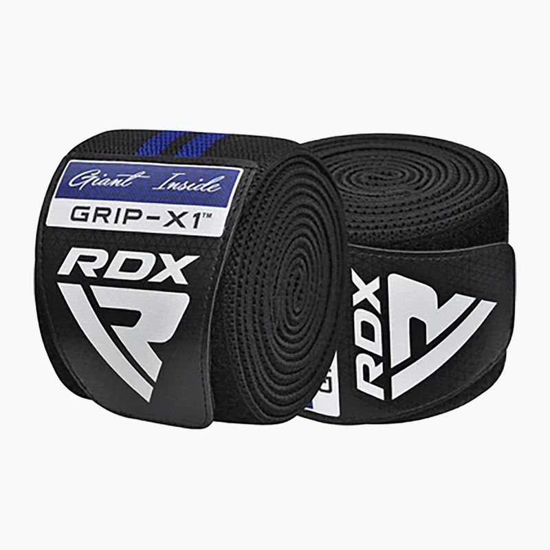 Apărători pentru genunchi RDX KR11 Gym Knee Wrap black/blue 2