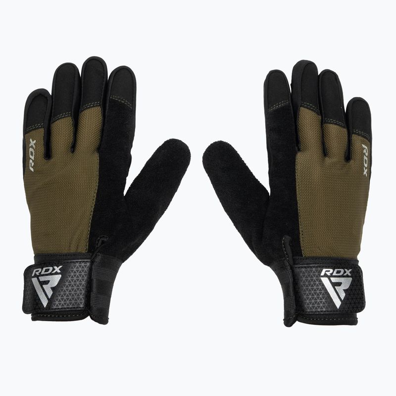 Mănuși de antrenament RDX W1F Full Finger army green 2