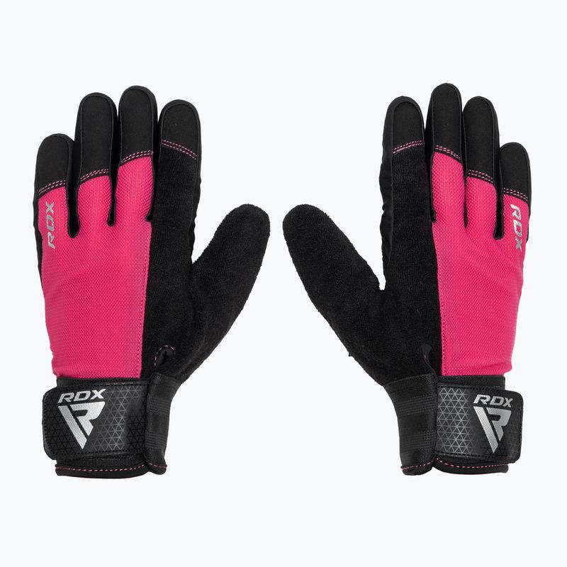 Mănuși de antrenament RDX W1F Full Finger pink 2