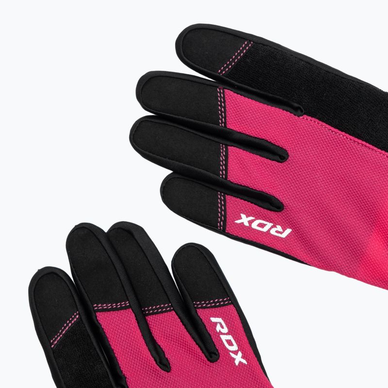 Mănuși de antrenament RDX W1F Full Finger pink 4
