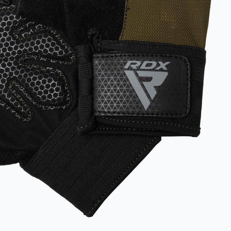 Mănuși de antrenament RDX W1H Gym Workout army green 4