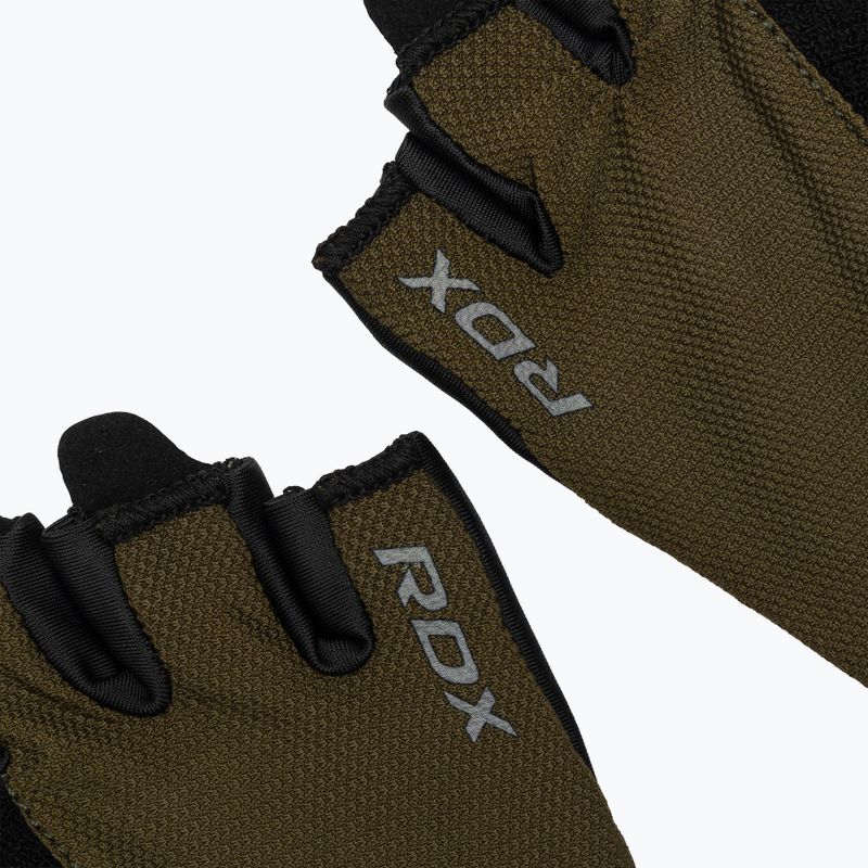Mănuși de antrenament RDX W1H Gym Workout army green 6