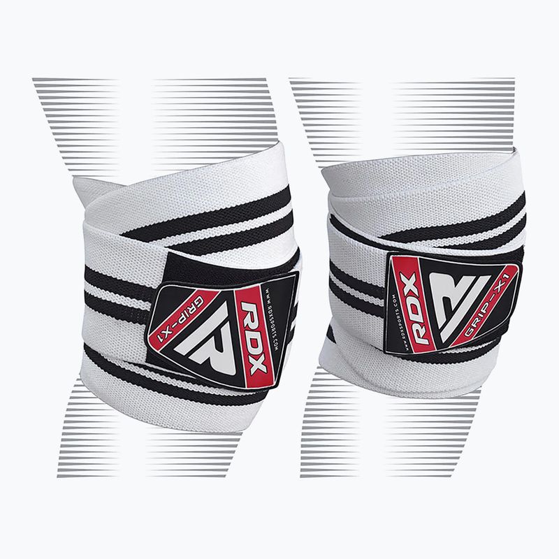 Benzi pentru genunchi RDX Compression Elasticated Knee Wrap white 6