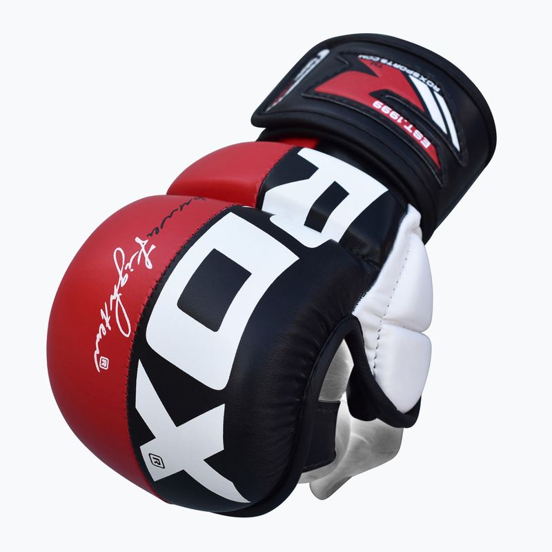 Mănușă de grappling RDX REX T6 Plus roșu 2