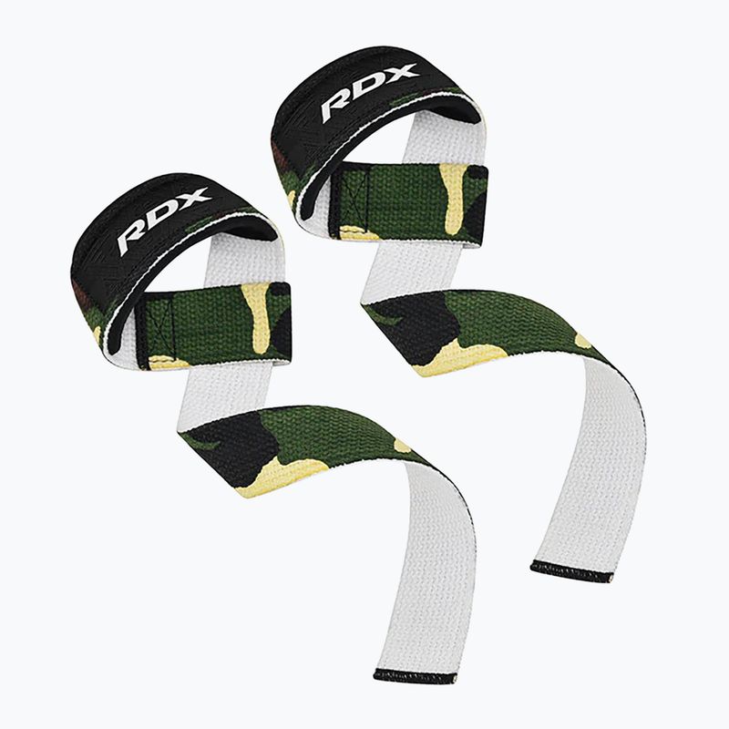 Curele pentru ridicat greutăți RDX W1 Weight Training Wrist Straps camo green 2