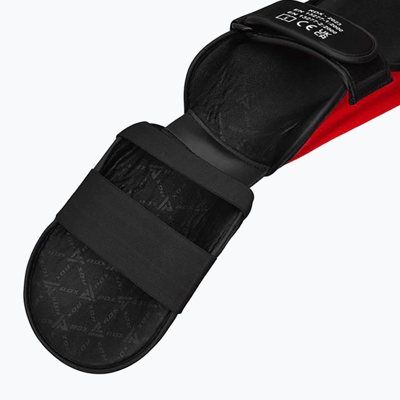 Apărători de tibii și picioare RDX T1 Shin Instep Molded King red/white 7