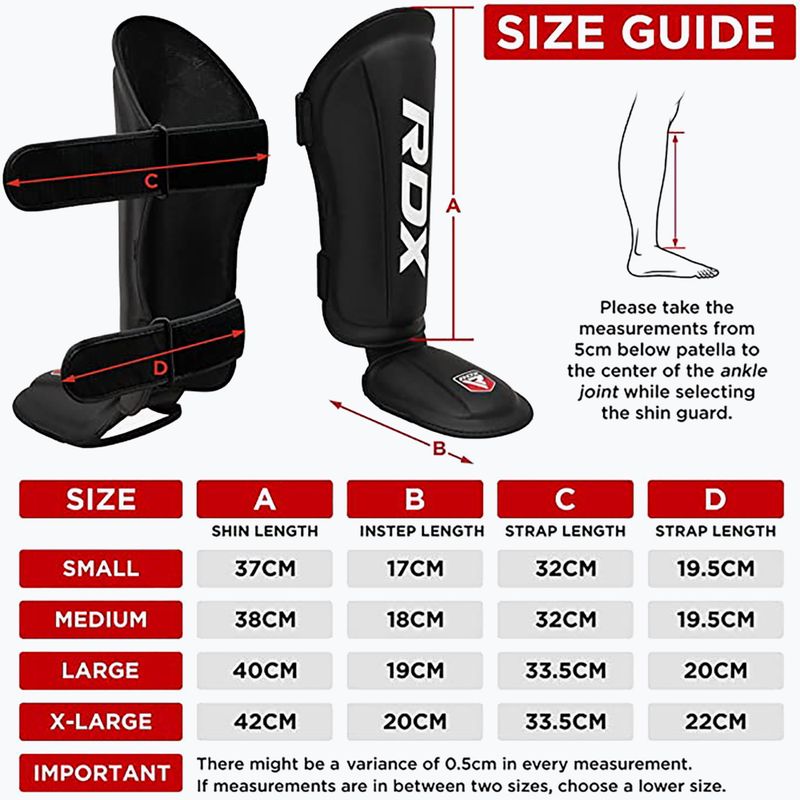 Apărători pentru tibie RDX T1 Shin Instep Guards red/white 8