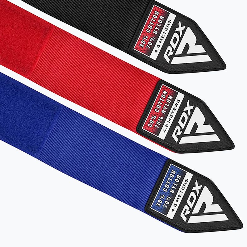 Bandaje de box RDX Hand Wraps Combine Plus red/black/blue 8