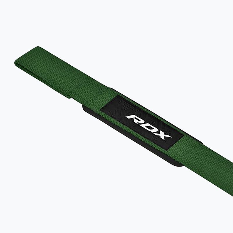 Curele pentru ridicat greutăți RDX W1 Weight Training Wrist Straps army green 4