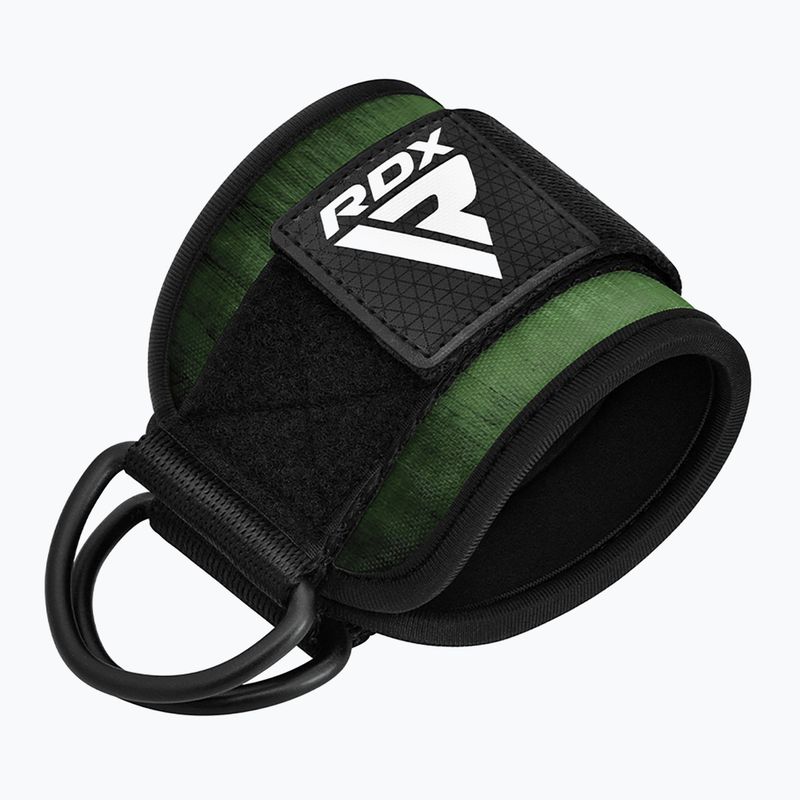 Curele cu cârlig pentru gleznă RDX A4 Ankle Straps For Gym Cable Machine army green 2