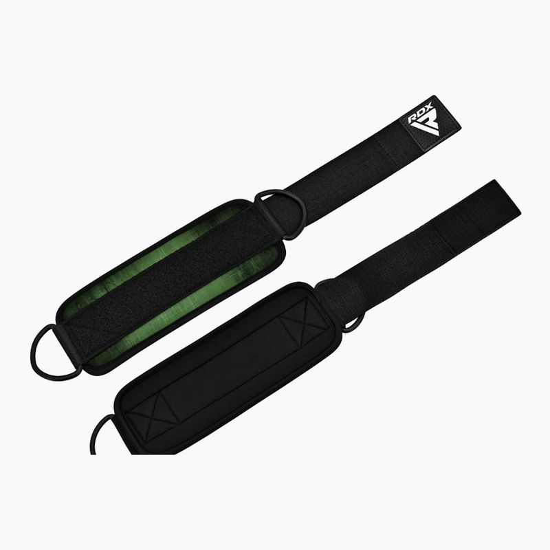Curele cu cârlig pentru gleznă RDX A4 Ankle Straps For Gym Cable Machine army green 4