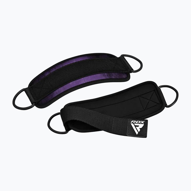 Curele cu cârlig pentru gleznă RDX A4 Ankle Straps For Gym Cable Machine purple 4