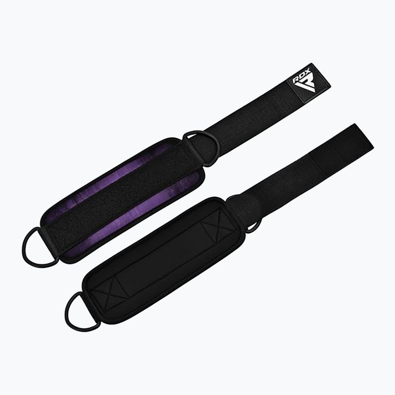 Curele cu cârlig pentru gleznă RDX A4 Ankle Straps For Gym Cable Machine purple 5