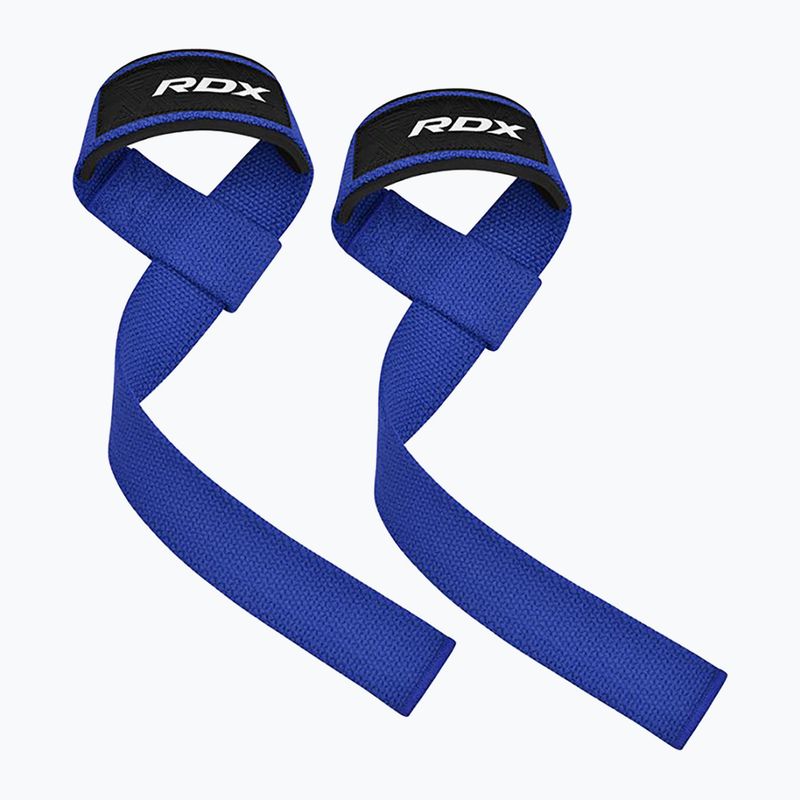 Curele pentru ridicat greutăți RDX W1 Weight Training Wrist Straps blue