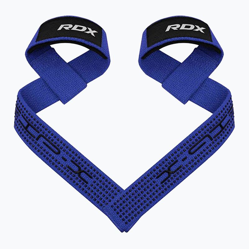 Curele pentru ridicat greutăți RDX S4 Weightlifting Wrist Straps blue 2