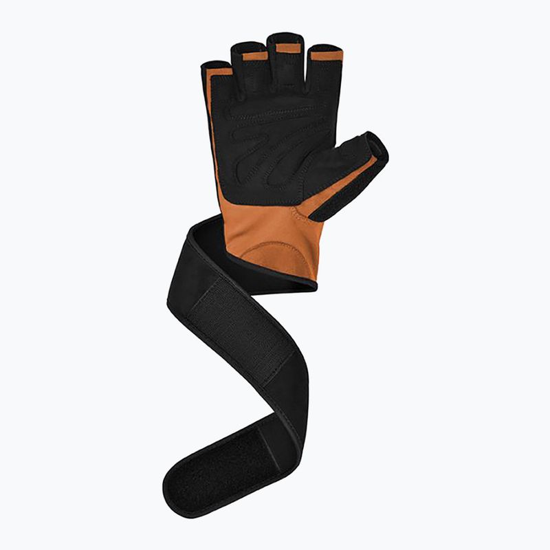 Mănuși de antrenament RDX L4 Open Finger Micro Plus Gym tan/black 4