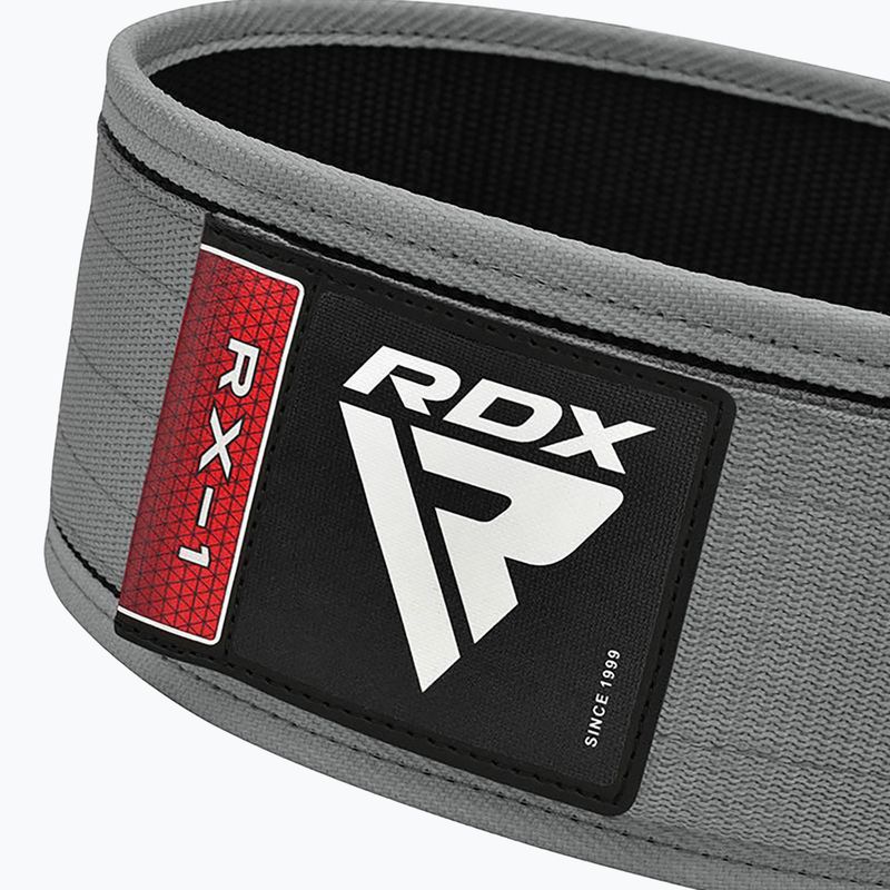 Centură pentru ridicarea greutăților RDX RX1 gri WBS-RX1G