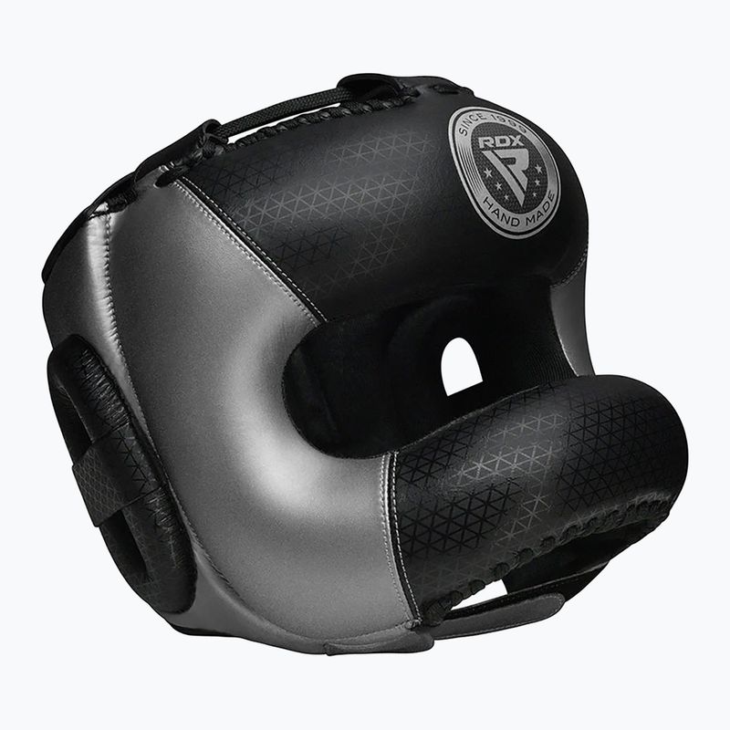 Cască de box RDX L2 Mark Pro Head Guard With Nose Protection Bar silver