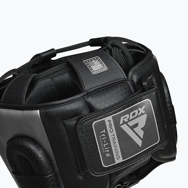 Cască de box RDX L2 Mark Pro Head Guard With Nose Protection Bar silver 4