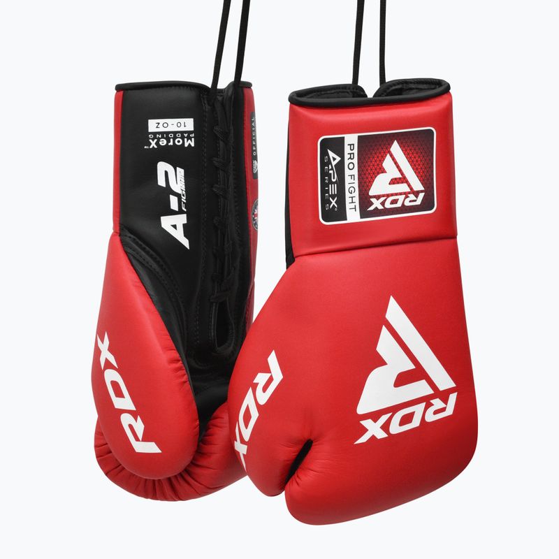 Mănuși de box RDX Apex Competition Fight Lace Up Boxing red 5