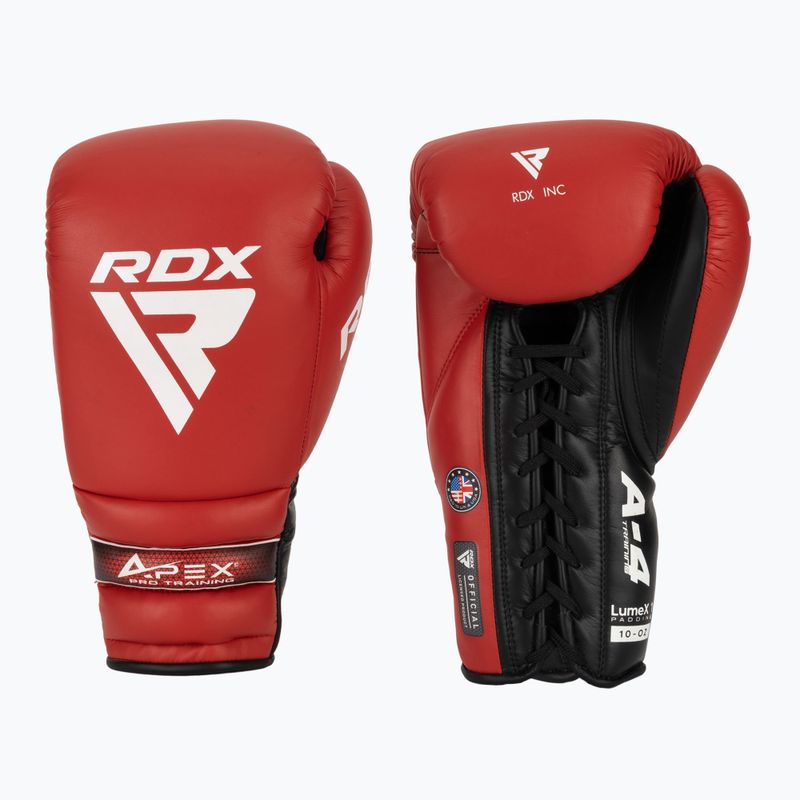 Mănuși de box RDX Apex Lace Up Training Sparring Boxing red
