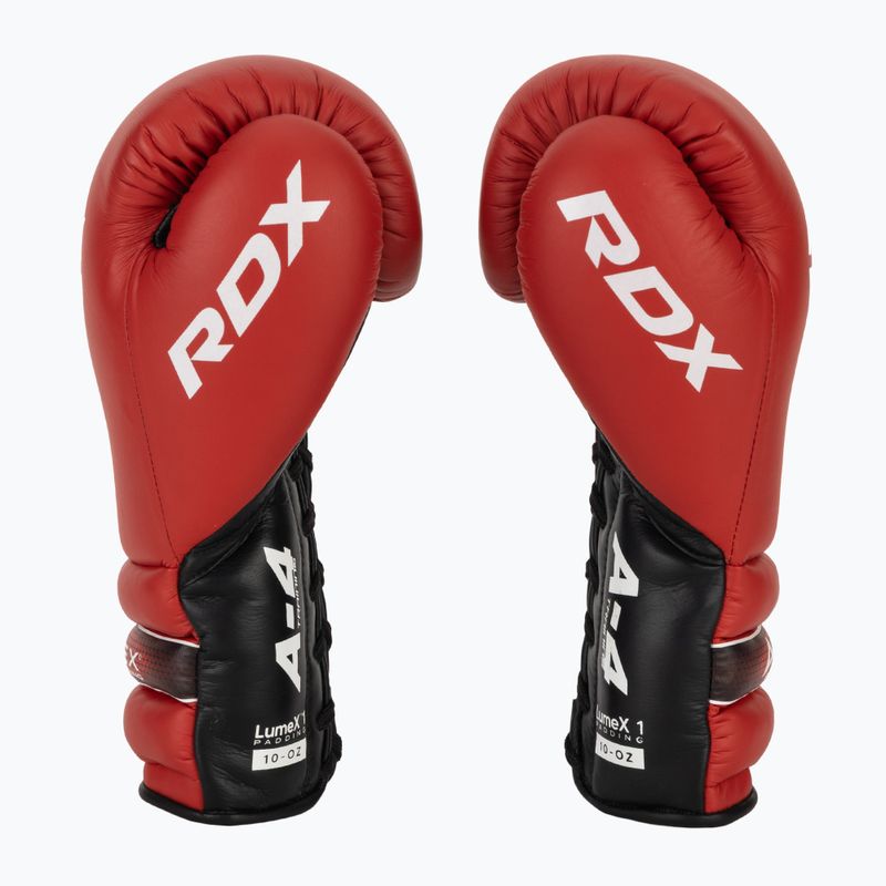 Mănuși de box RDX Apex Lace Up Training Sparring Boxing red 4