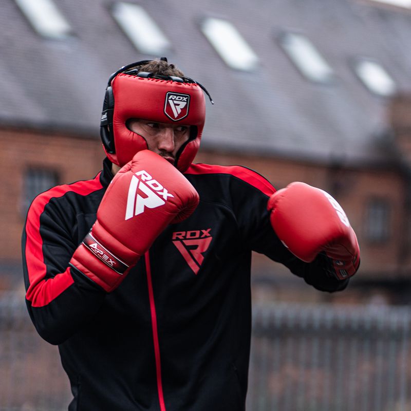 Mănuși de box RDX Apex Lace Up Training Sparring Boxing red 11