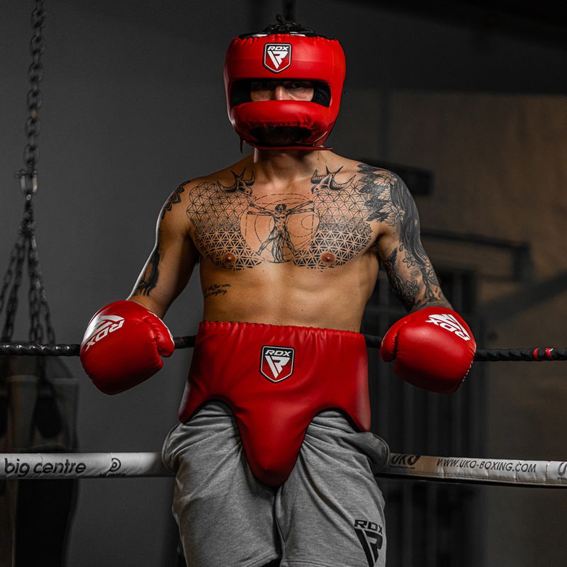 Mănuși de box RDX Apex Lace Up Training Sparring Boxing red 12