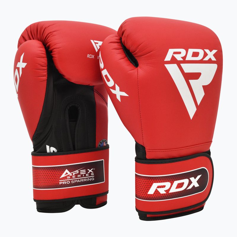 Mănuși de box RDX Apex Sparring Training Boxing Hook & Loop red 2