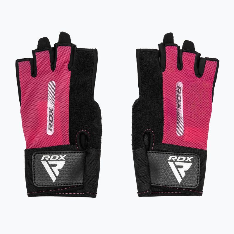 Mănuși de antrenament RDX Gym Workout W1 pink 2