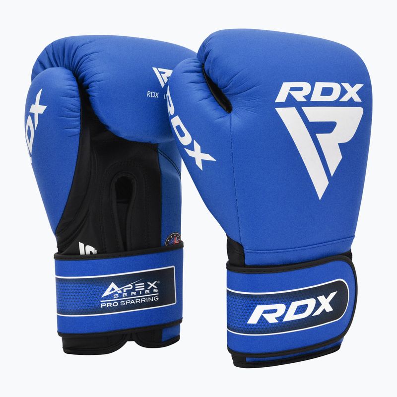 Mănuși de box RDX Apex Sparring Training Boxing Hook & Loop blue 2