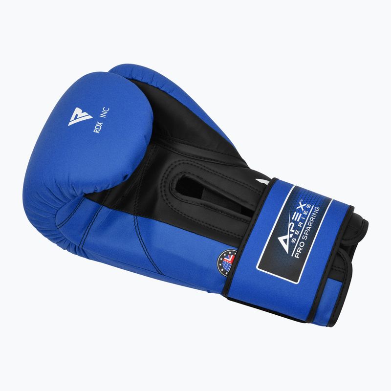 Mănuși de box RDX Apex Sparring Training Boxing Hook & Loop blue 4