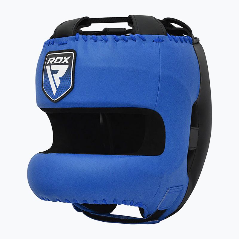 Cască de box RDX Apex Boxing Head Gear With Nose Protection Bar blue