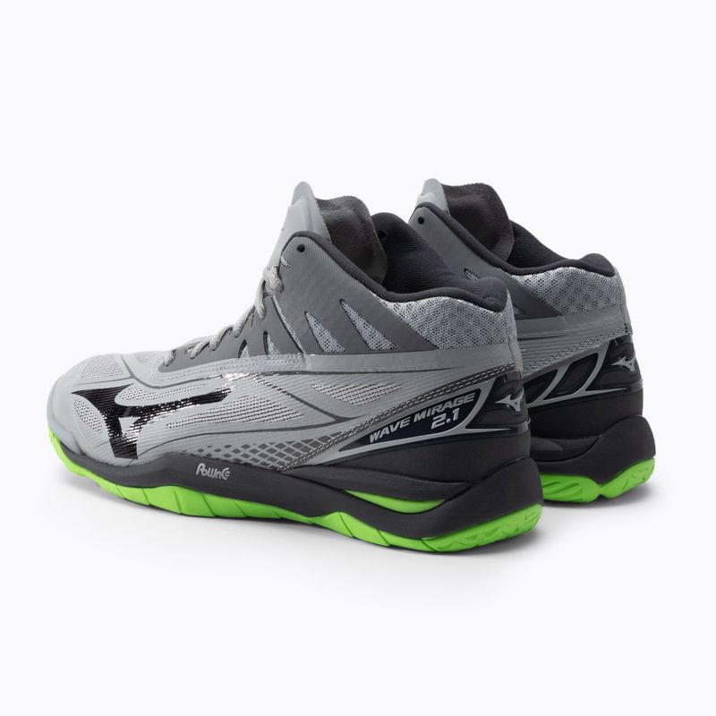 Încălțăminte de volei pentru bărbați Mizuno Wave Mirage 2.1 Mid, verde, X1GA187037 3
