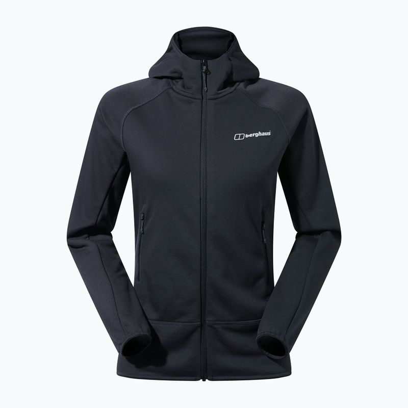 Hanorac fleece de damă Berghaus Heuberg Hoody jet negru/grișu pinstripe marl 12