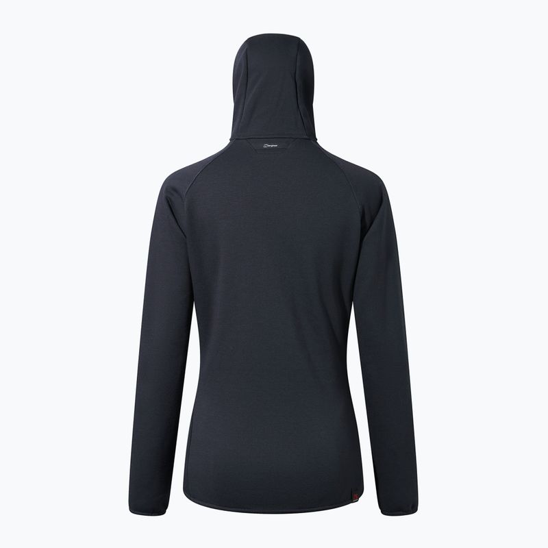 Hanorac fleece de damă Berghaus Heuberg Hoody jet negru/grișu pinstripe marl 13