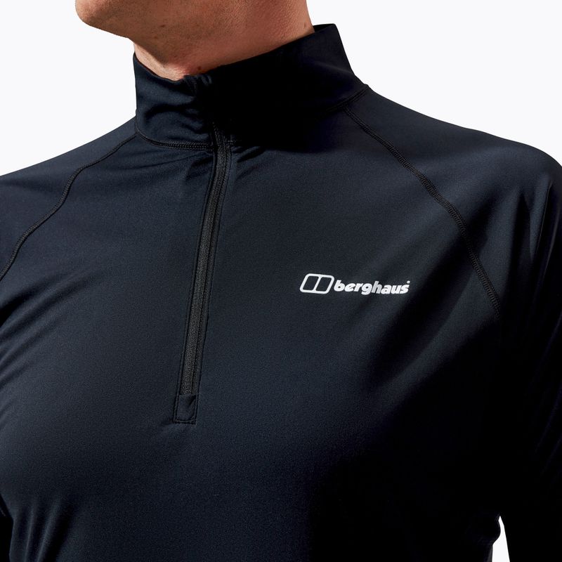 Bărbați Berghaus Trailblaze Tech Tee negru/negru cu mânecă lungă pentru bărbați 4