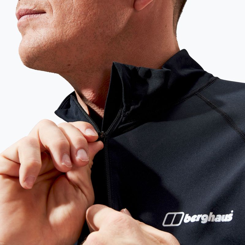Bărbați Berghaus Trailblaze Tech Tee negru/negru cu mânecă lungă pentru bărbați 5