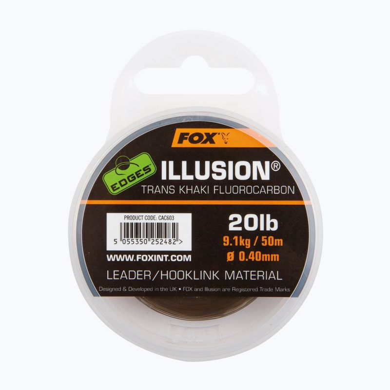 Flurocarbon linie Fox Edges Illusion Flurocarbon Leader verde CAC604