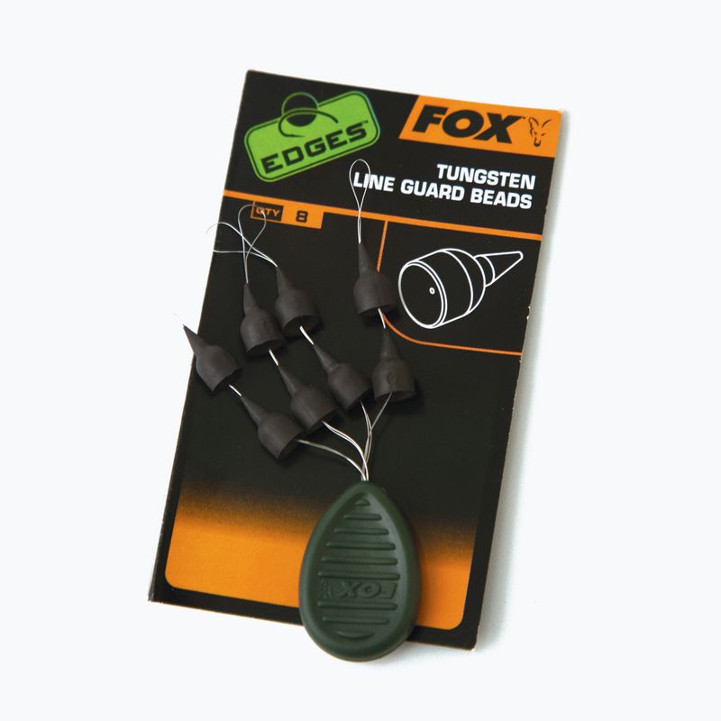 Dopuri pentru crap Fox Edges Tungsten Line Guard Beads negru CAC671