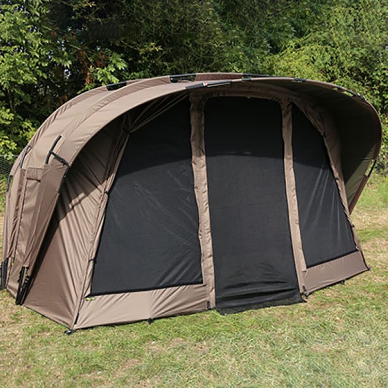 Fox International Retreat+ Ripstop Ripstop Ventec 2 Man Ext Wrap cort de pescuit maro CUM203 2