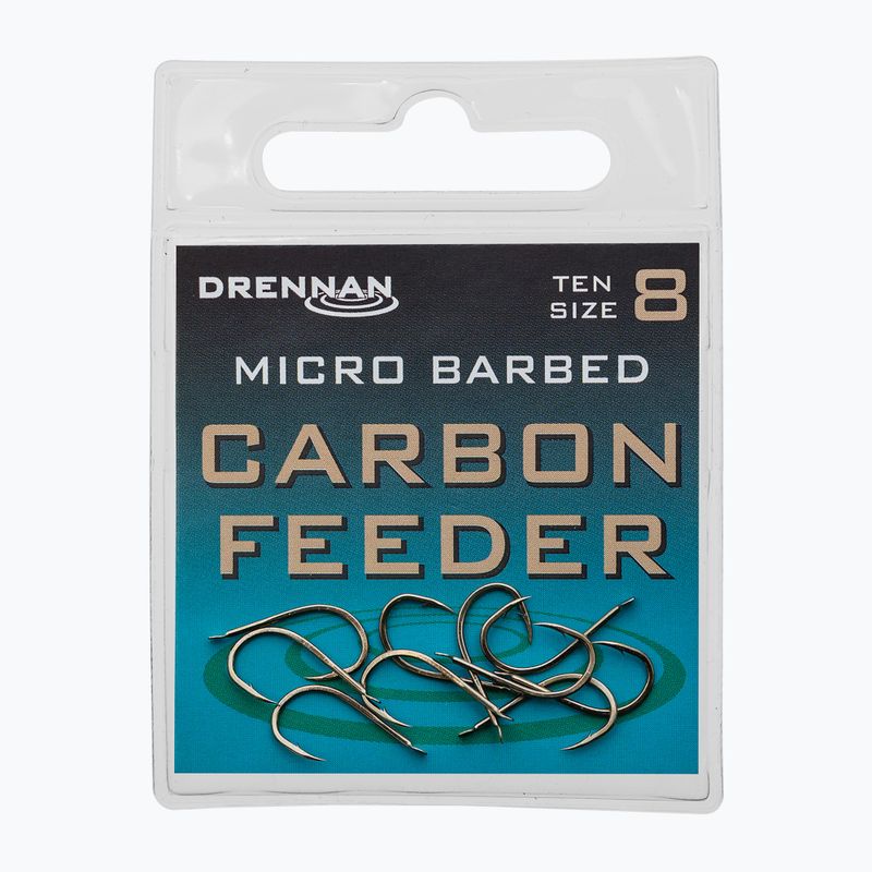 Drennan Carbone Feeder cârlige argintii HSCFDM012