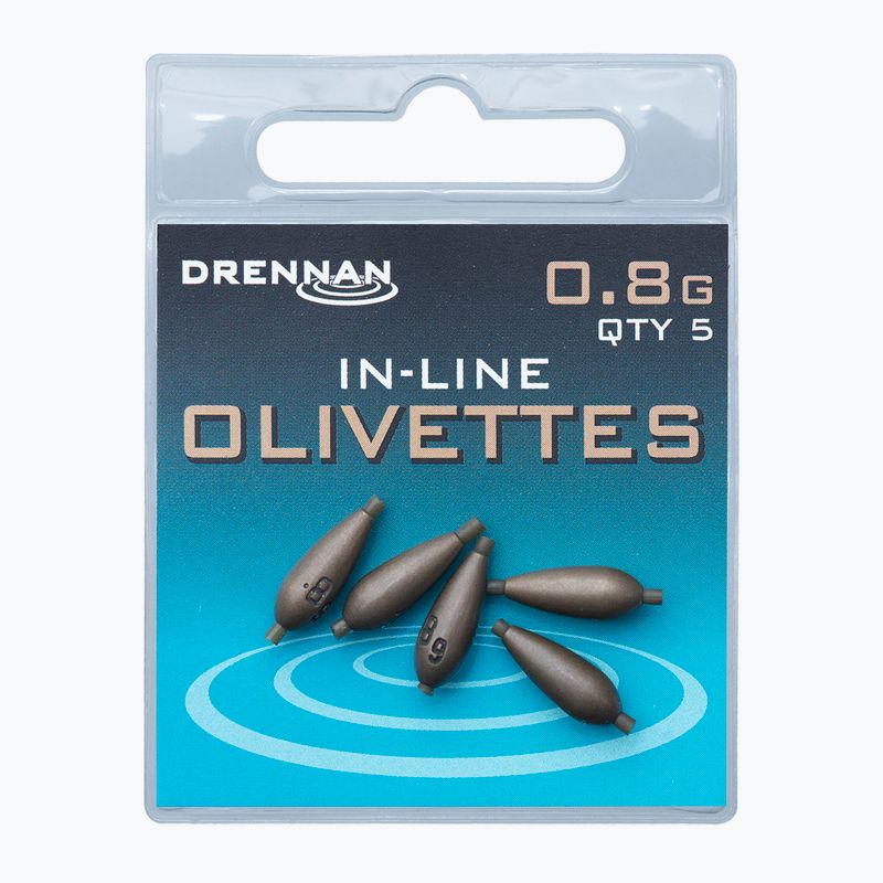 Drennan prin gaura de măsline cu greutăți 5 buc. maro TOOIO175