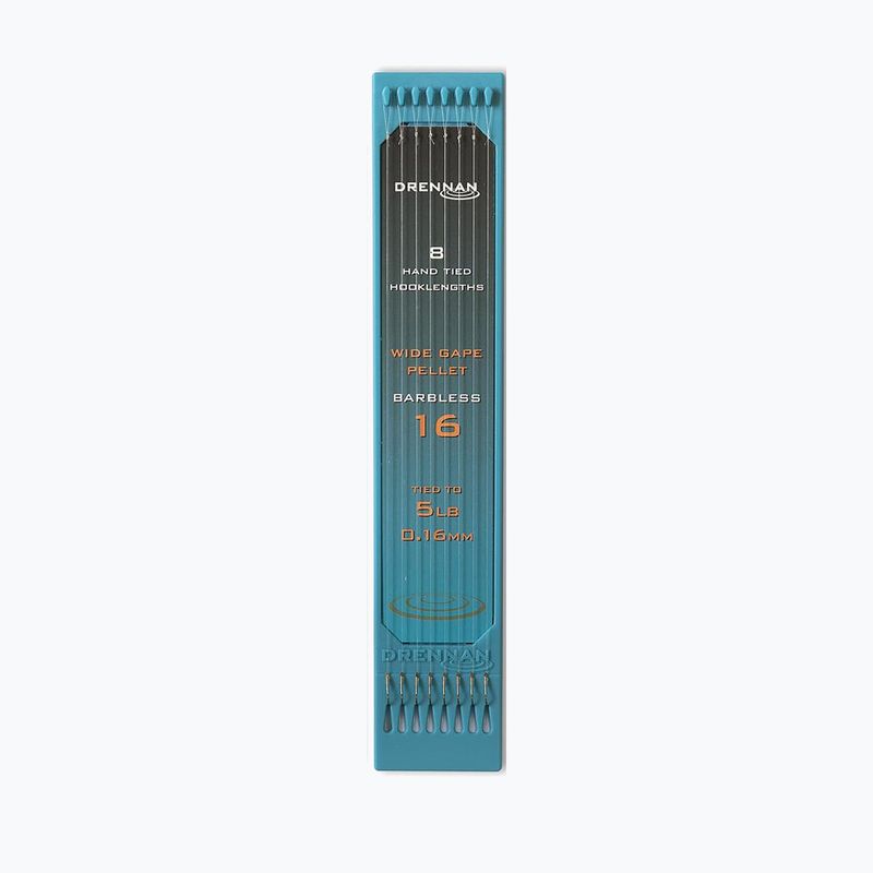 Drennan Wide Gape Pellet Htn Plate hab methodod leader, barbless + linie 8 buc clar HNPWGP616