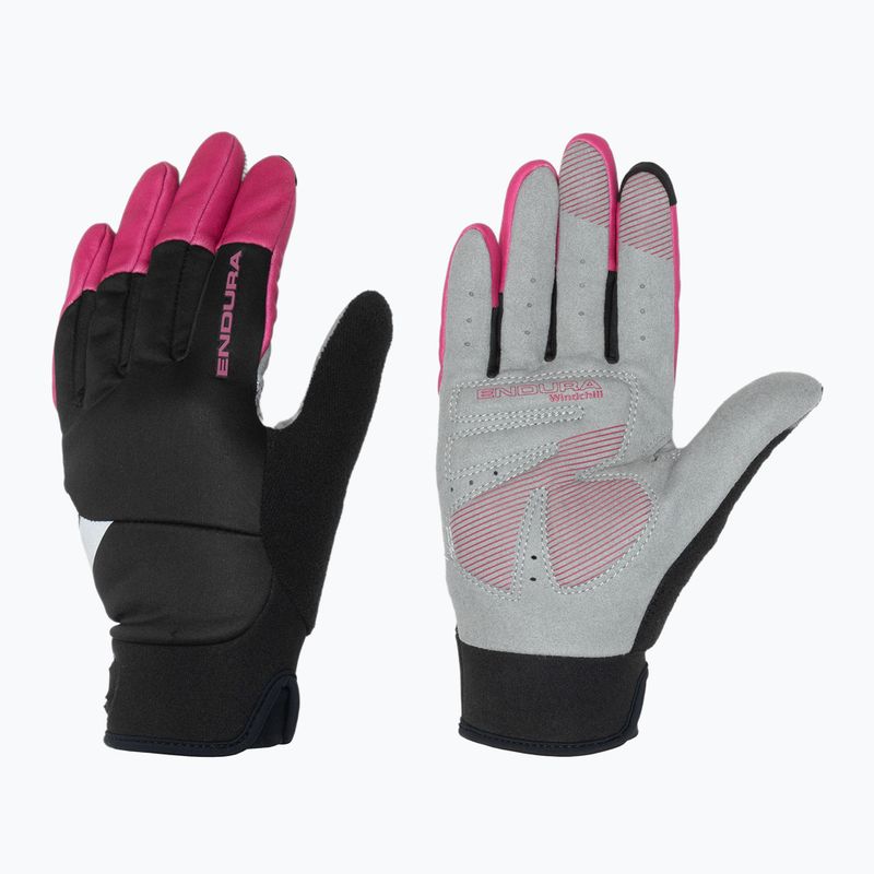 Mănuși de ciclism pentru femei Endura Windchill W cherry