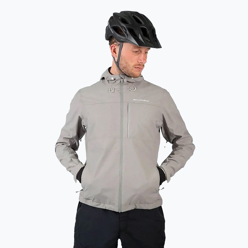 Geacă de ciclism pentru bărbați Endura Hummvee Waterproof Hooded fossil