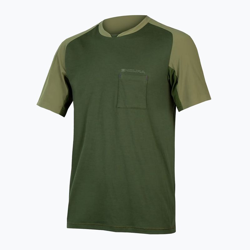 Tricou de ciclism pentru bărbați Endura GV500 Foyle Tech olive green