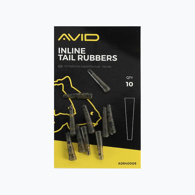 Avid Carp Inline Tail Rubbers protecții de siguranță pentru clipuri de siguranță 10 buc. Camo A0640009 2