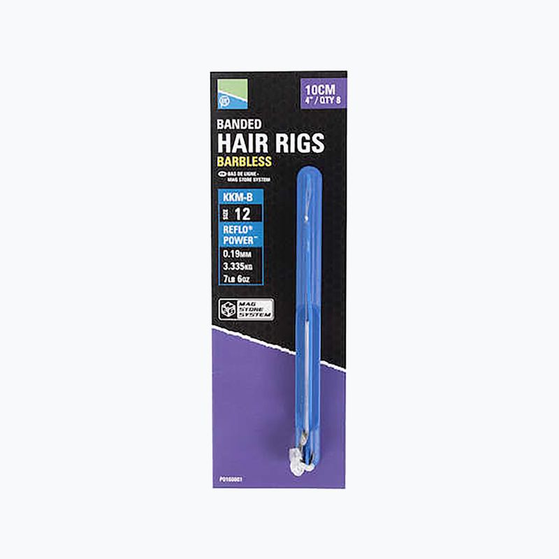 Preston KKM-B Mag Store Hair Rigs - 4 Banded transparent P0160001 lideri de metode P0160001