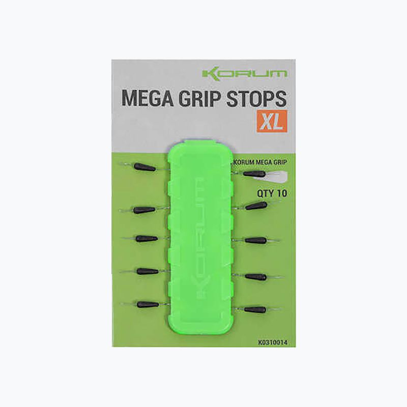 Korum Mega Grip Stops 10 dopuri de pescuit negru K0310013